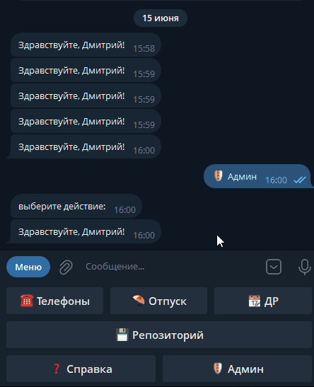 Демонстрация работы проекта